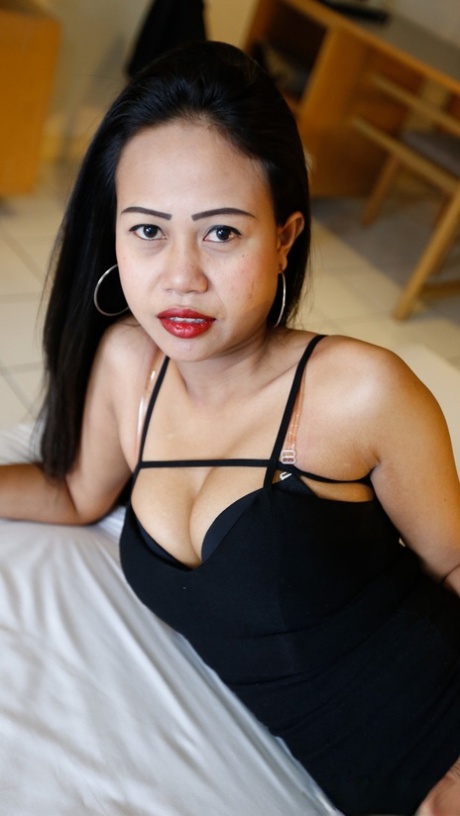 Slim Thai Female Removes Her Little Black Dress For Her First Nude Poses