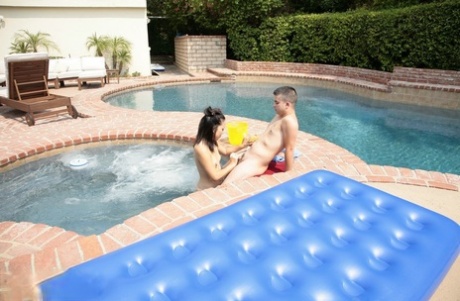 Asiatic massage therapist: Kayme Kai gives her clients a soapy massage on an air mattress.