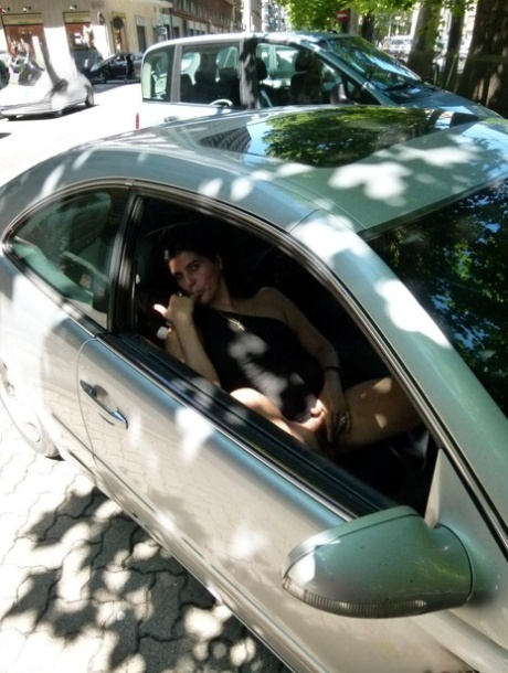 A plump Italian woman takes off for a drive after being given an overdose of semen.