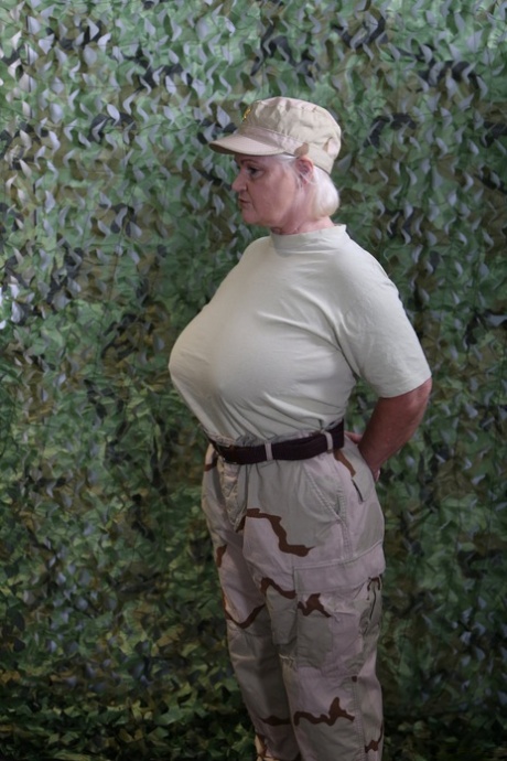 Hot Military Granny Lacey Starr Shows Her Big Tits & Gets Rammed By A Soldier