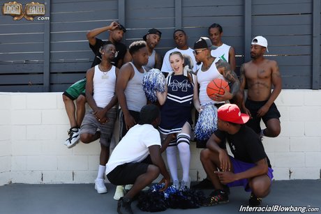 Teen Cheerleader Arietta Adams Gets Nailed In An Interracial Gangbang