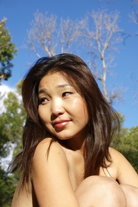 Asian Honey With Small Boobs Gulnaz Flaunts Her Tasty Hole In The Park