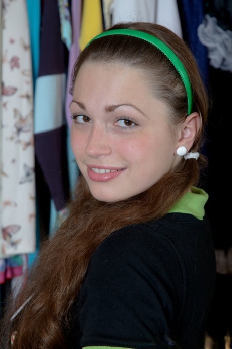 Sweet teen Vlada drops her clothes and gives a BJ before getting anal fucked