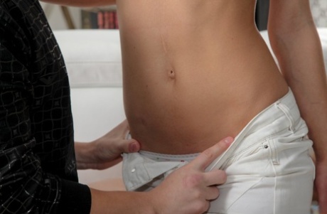 Beautiful amateur teen Milena C gets her snatch licked and stuffed