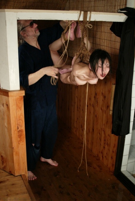 An extreme water play session is experienced by Ageha Asagi, a Japanese slave girl who has been bound for some time.