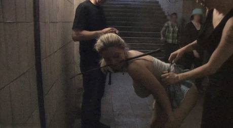 Blonde Lady With Big Tits Jagdelfe Gets Bound & Humiliated By A Wild Couple