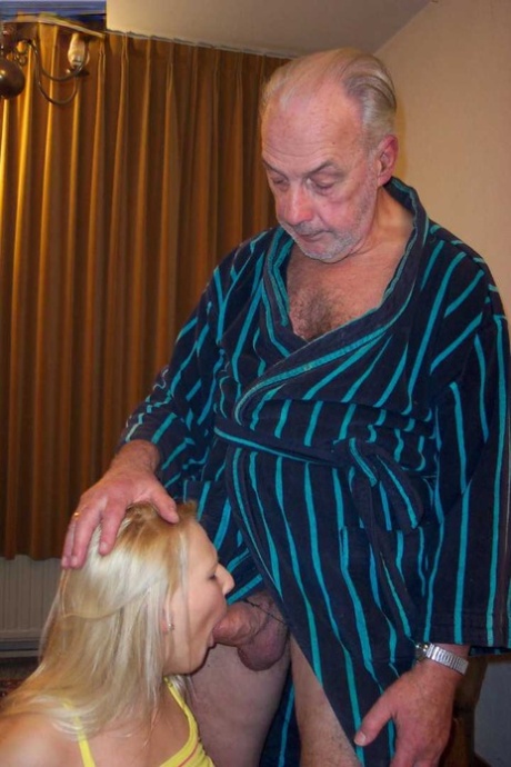 Blonde Babe With Nice Boobs Gina Blonde Gets Nailed By An Old Grandad