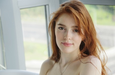 Sexy Redheaded Teen Jia Lissa Flaunts Her Beautiful Naked Body In The Bathroom