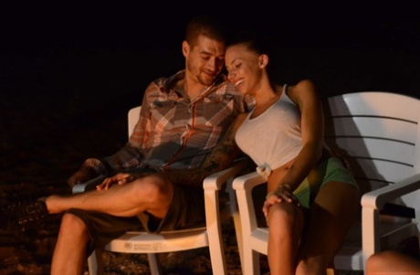 Vanessa Cage & Juelz Ventura Blow Each Others Man Around A Campfire