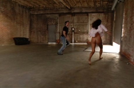 A public BDSM gangbang results in Cece Stone, a vulnerable brunette, being stripped down and sexually stimulated.