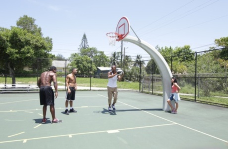Petite Teen Michelle Martinez Enjoys A Wild Gangbang With Black Basketballers