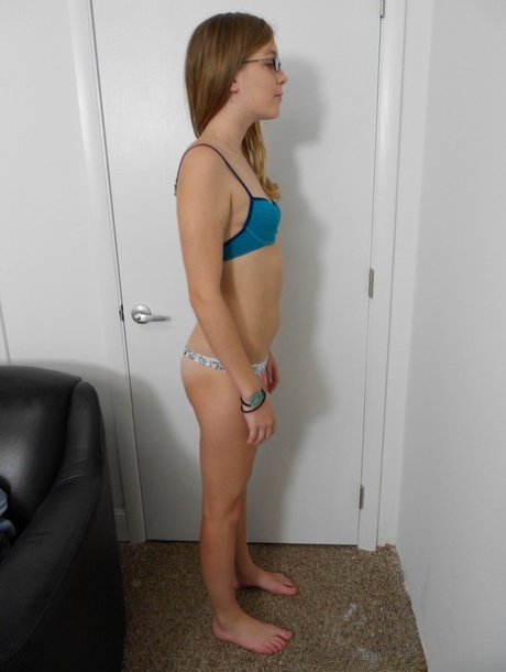 Sexy Teen Amber Showing Her Tiny Tits & Her Big Ass On Her First Casting Day