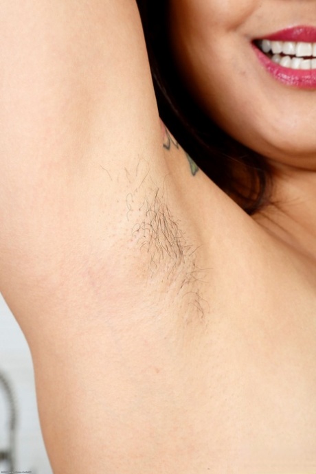 Her hairy armpits and vagina are used by slim Asian girl Saya Song.