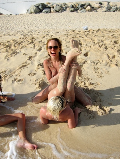 Bibi Noel and her libido girlfriends are seen in the sun while lounging on the beach, looking more and more sexually desirable than others.