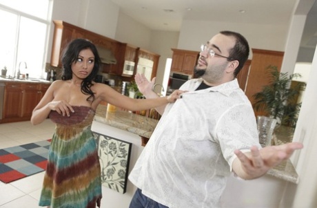 Busty Indian wife Priya Anjali Rai fucks her hubby's friend in the kitchen - PornHugo.net