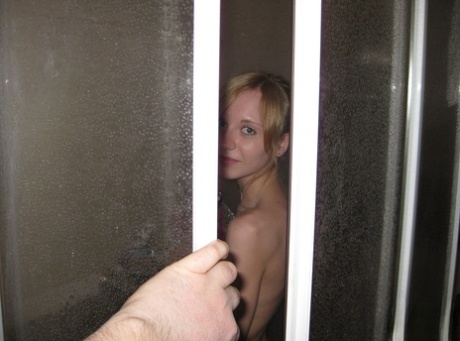 Amateur teen Christy washing her sweet naked body & natural tits in the shower