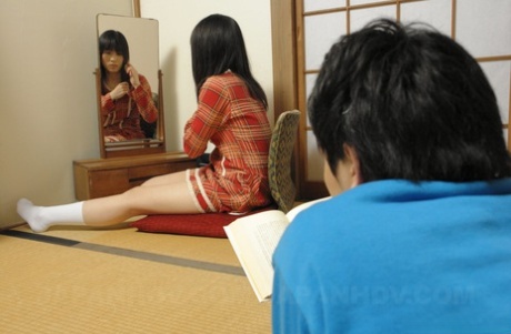 Little Japanese Teen Mai Shimizu Gets Orally Pleased By Her Kinky Stepbrother