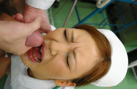 Lusty Japanese Nurse Mio Kuraki Deepthroats A Doctor's Dick And Swallows Cum