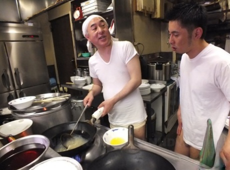 During meals at the restaurant, Japanese waitress Mimi Asuka is subjected to chef fists who have funniest things about her.