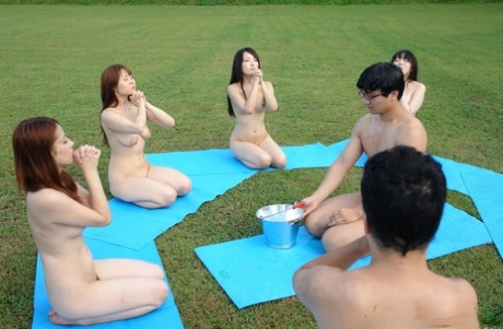 An outdoor XX act involves Japanese babies playing intimately with each other.