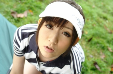 While on the course, Japanese golfer Michiru Tsukino perform sexual acts to her competitors.
