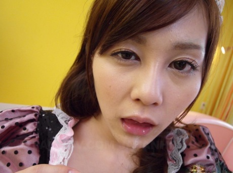 Hot Maid Hikaru Ayami Treats The Man Of The House To A POV BJ & Takes A Facial