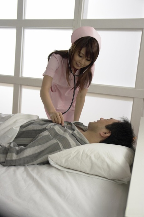 Sexy Japanese Nurse Honami Isshiki Gets Faced Fucked By Her Horny Patients