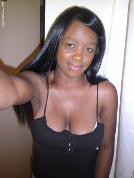 Her stunning ebony eyes are adorned with big breasts and nips as Christie C performs a solo act.