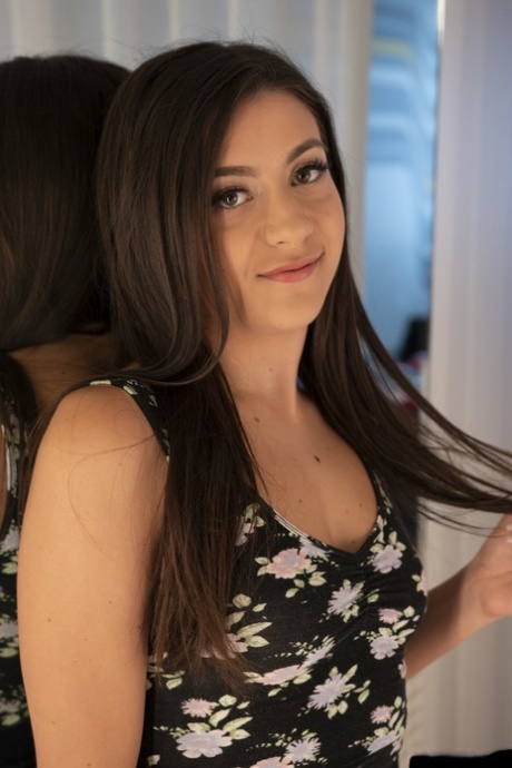Adorable American teen Natalie Brooks reveals her small tits and amazing butt - PornHugo.net