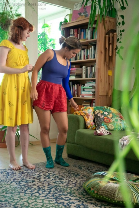 MILF Luciana and Maddie display their bikinis while dressing up.