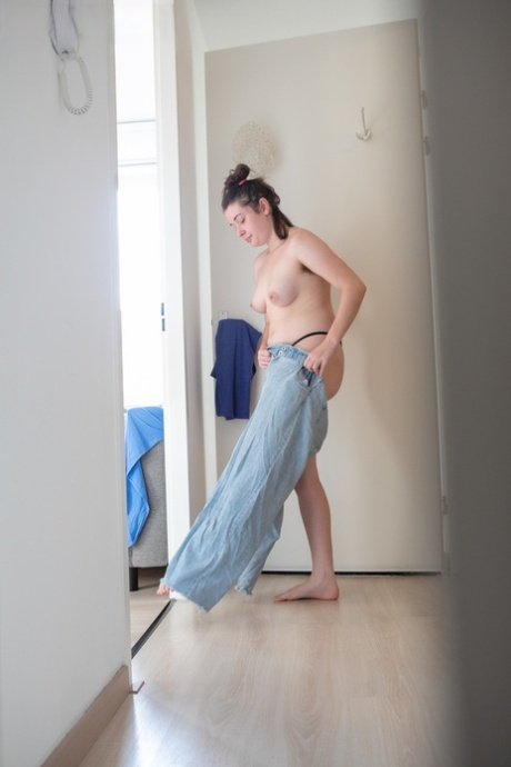 Despite being a horny Australian amateur, Casey Q is being monitored while wearing her pajamas.