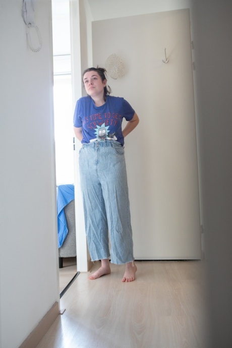 As she dresses in her pajamas, Horny Australian amateur Casey Q is spied on.