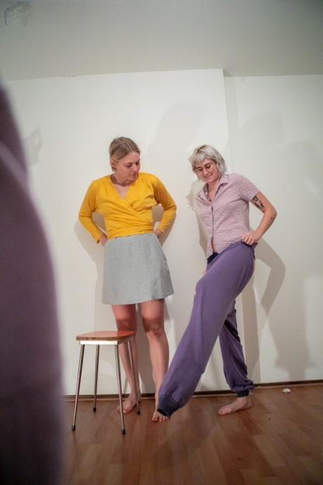 During their bridal party, Elin and Maely showcase their busty bodies while giving off steam and kissing on the backsides.