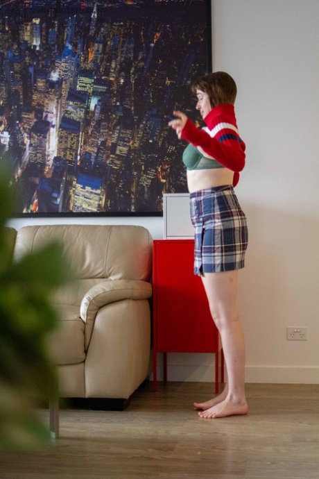 Exhibiting her stunning nude physique as a beginner by Casey Q, who wears a number 10.