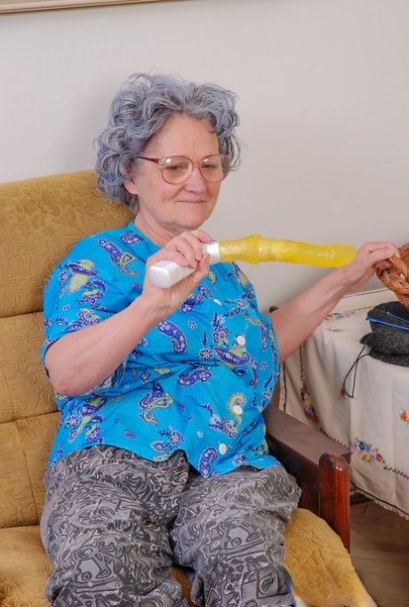 Big Boobed Teen Fucks A Curly Haired Granny With A Yellow Sex Toy