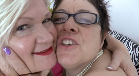 Lacey Starr and Honey are fat grannies that have a tendency to strip and then masturbate each other's nips and clams.