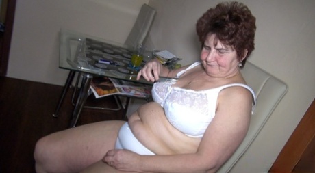 Chubby Granny Hana Doffs Her Underwear And Masturbates With A Sex Toy