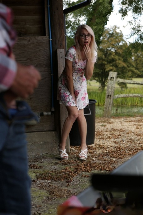 Farmer's Wife Chloe Toy Teases Her Wanking Hubby In Sexy Lingerie In The Barn