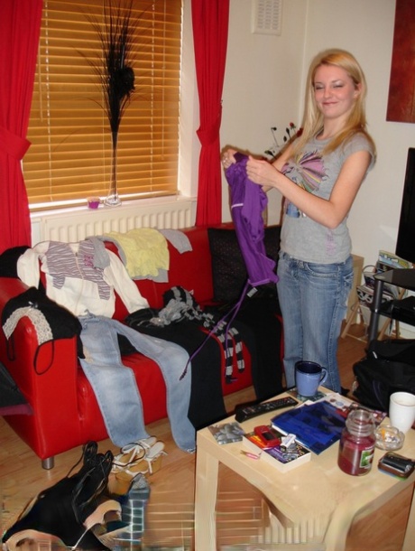 Blonde Amateur With Amazing Juggs Chesney Undresses And Poses In A Solo
