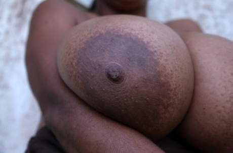 Puerto Rican Woman Kristina Milan Displaying Her Very Big Tits Outdoors