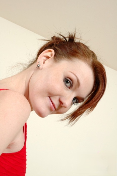 Cute Ginger MaggieS Reveals Her Pink Holes And Stockinged Feet In A Solo
