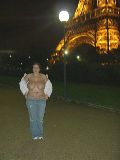 Tristal, a stunted individual from France with big saggy legs, was caught on camera in Paris at night.
