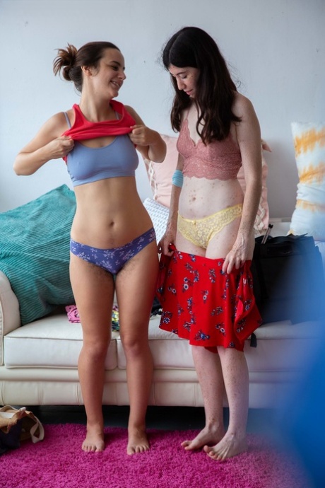 The cute little girls from Australia, Elysa and Lucia M, dress up as they explore their bodies.