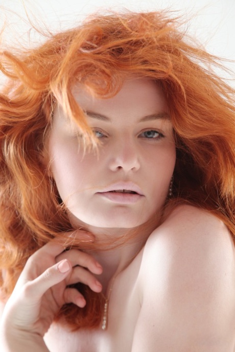 Beautiful Redhead Barbara Babeurre Showing Her Sweet Hairy Pussy Up Close
