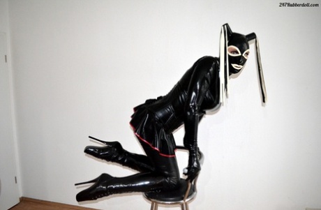 A rubber doll with a rubberized shell is available at 247 Rubberdoll Rubber