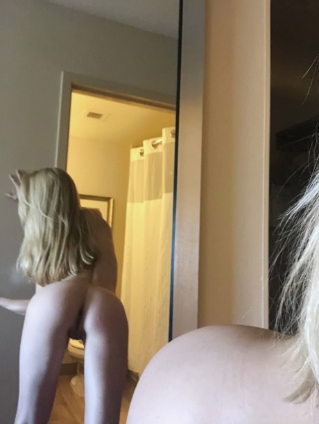 Blonde Kayden Kross Taking Sexy Selfies Showing Her Firm Tits & Hard Nipples