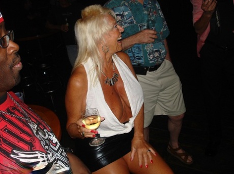 Swingy, big-boobed swinger wives wear revealing outfits and become disdainful at the party.