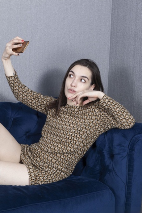 Naughty American Milena Juice Takes Selfies Of Her Furry Crotch & Strips