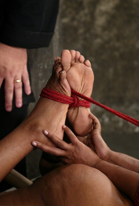 Booby-tied Ebony and big ears: Sinnamon Love gets ball-stamped by the crowd.