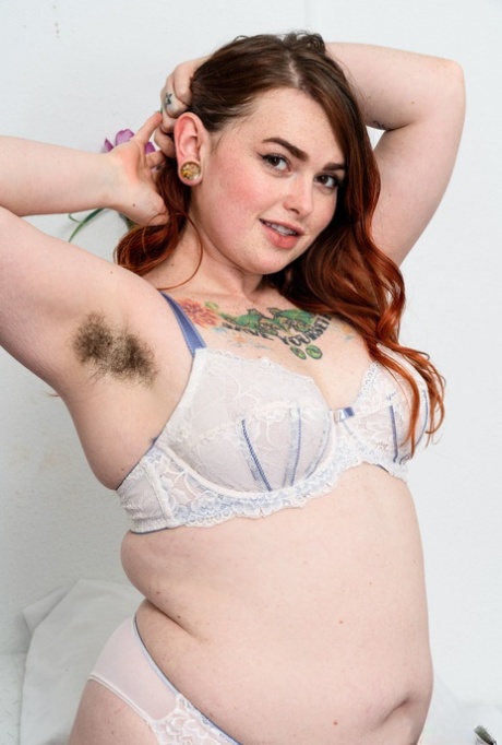 Chubby Amateur Adora Bell Showing Off Her Hairy Pits & Her Fat Hairy Pussy